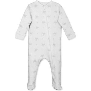 Zipper Footie - Night Sky on White